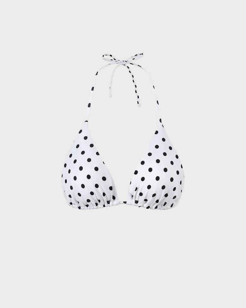 The Polka Dot Triangle Bikini Top Bikinis - RIHOAS