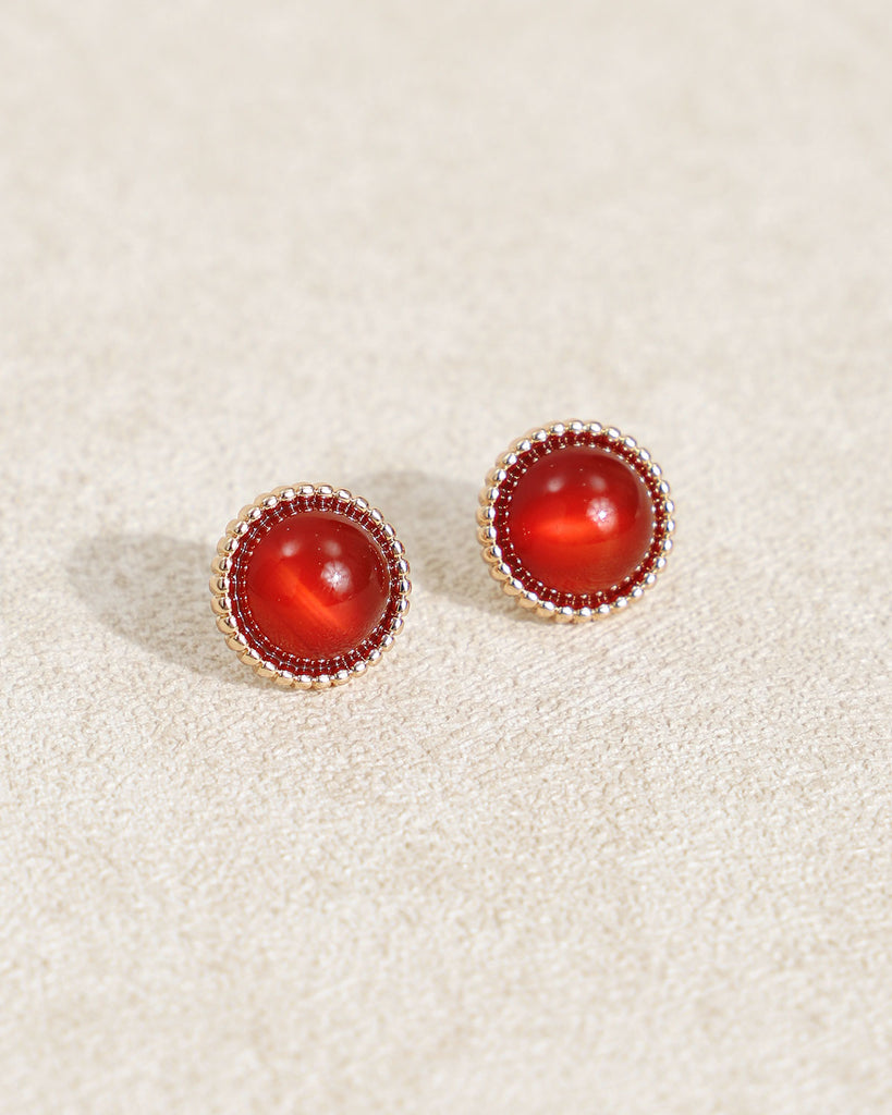 Red Gold-Plated Earrings