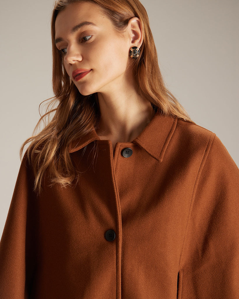 The Collared Single Breasted Cape Outerwear - RIHOAS