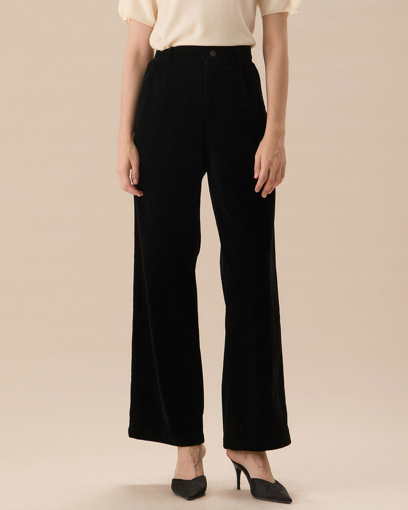 The Pleated Wide Leg Pants Bottoms - RIHOAS