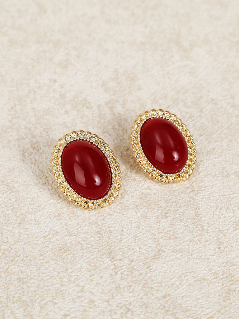 Retro Oval Earrings