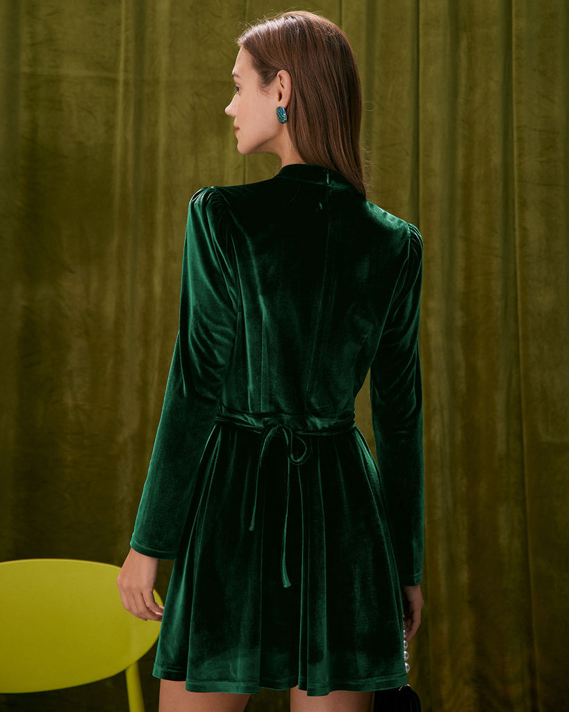 The Stand Cut Out Velvet Dress Dresses - RIHOAS