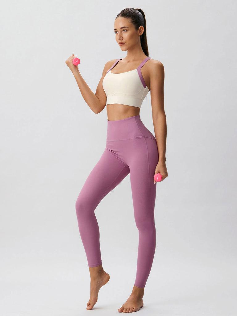 Pink High Waisted Quick-drying Leggings