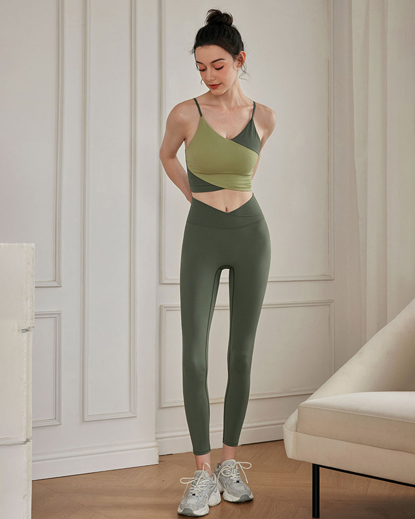 Green Contrast Camis