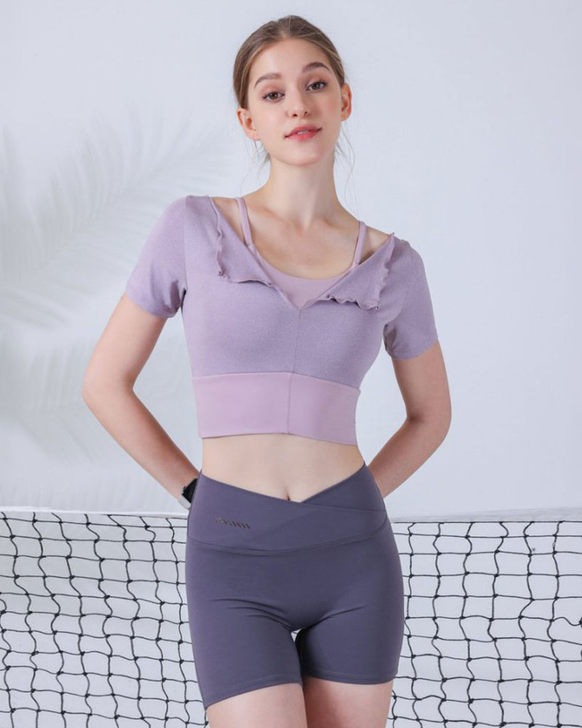 Purple Short Sleeve Top