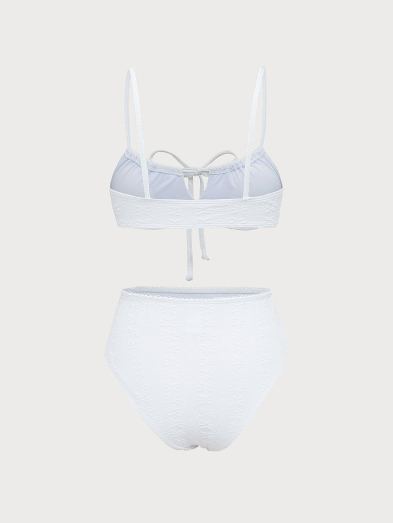 White Front Strap Bikini Set