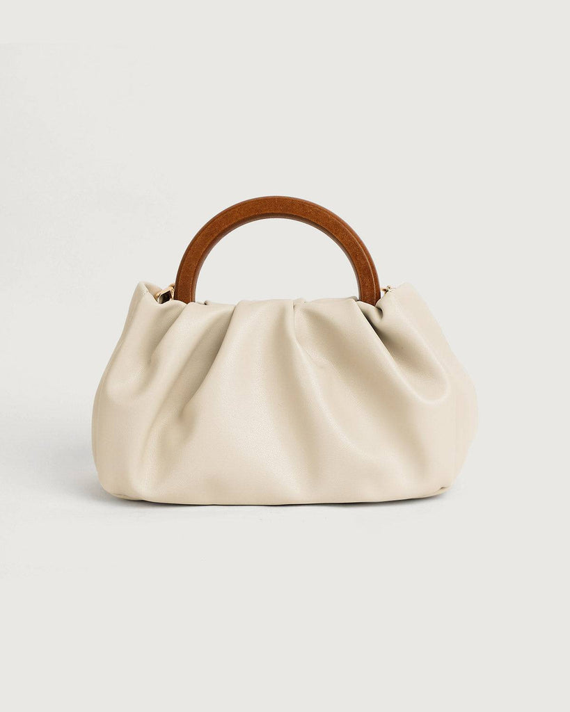 The Solid Ruched Handbag - RIHOAS