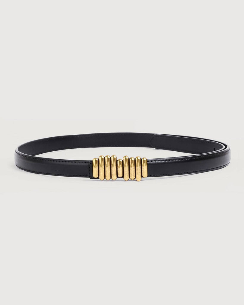 The Skinny Buckle Leather Belt - RIHOAS