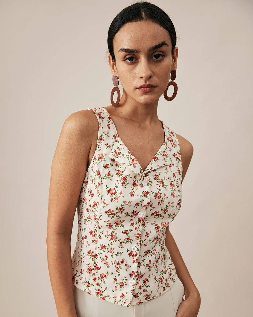 The Sleeveless Floral Shirt - RIHOAS